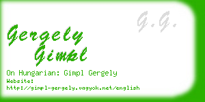 gergely gimpl business card